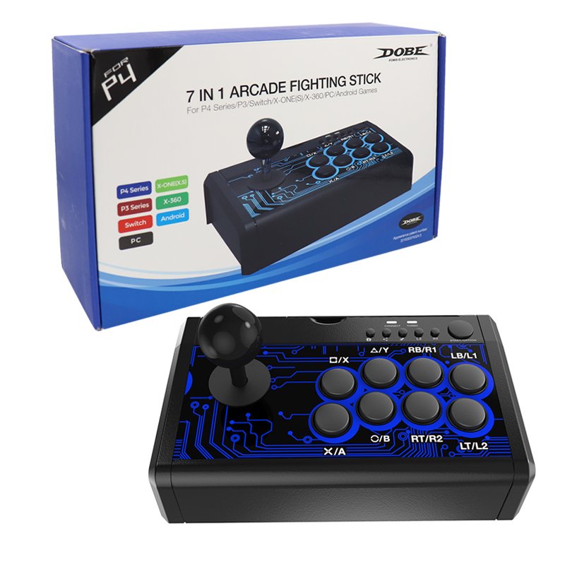 ⁦DOBE PS4 7 in 1 ARCADE FIGHTING STICK⁩ - الصورة ⁦1⁩