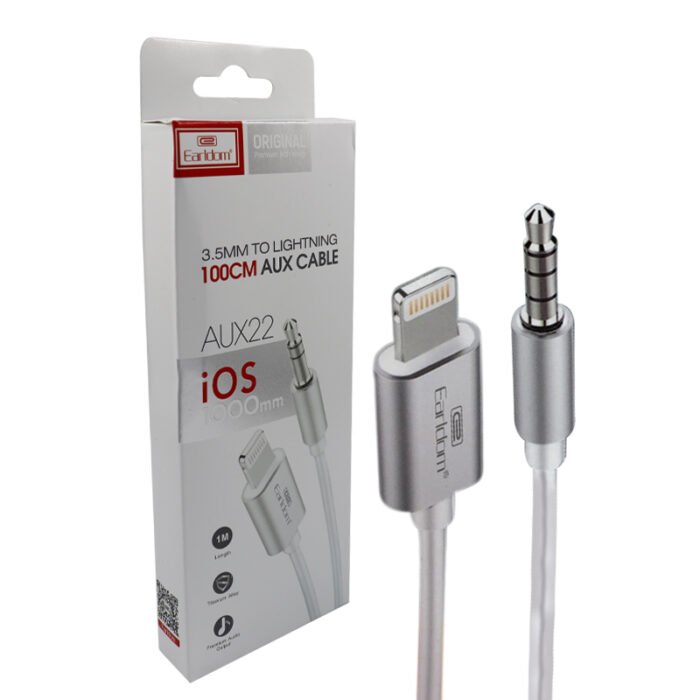 ⁦Earldom 3.5MM To Lightning Aux Cable⁩ - الصورة ⁦1⁩
