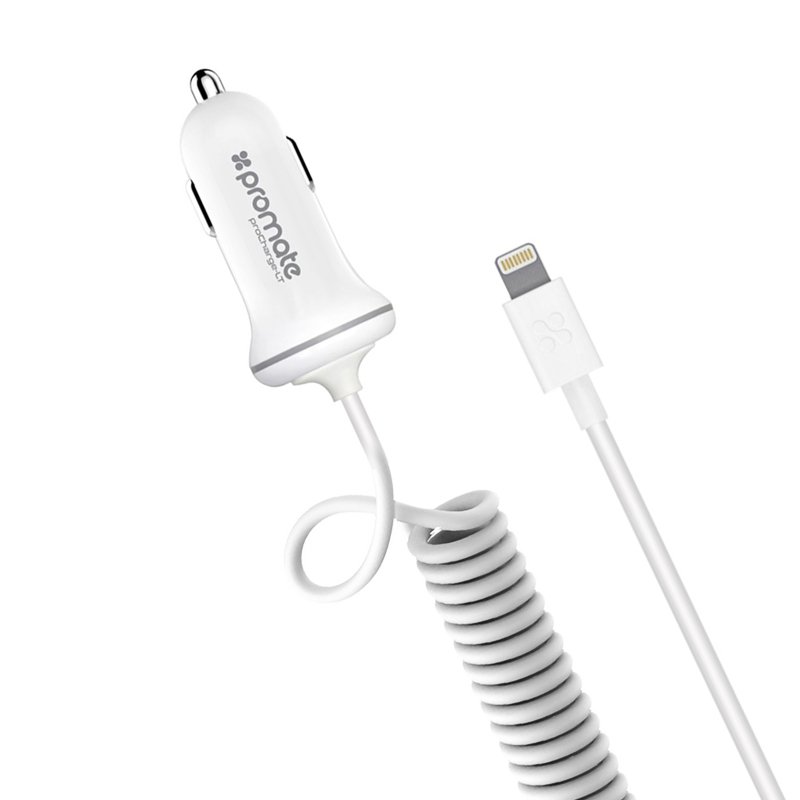 products-promate_procharge_lt_ultra_fast_2.1a_iphone_car_charger.jpg PROMATE Procharge Lt Ultra Fast 2.1A Iphone Car CHARGER - الصورة 1