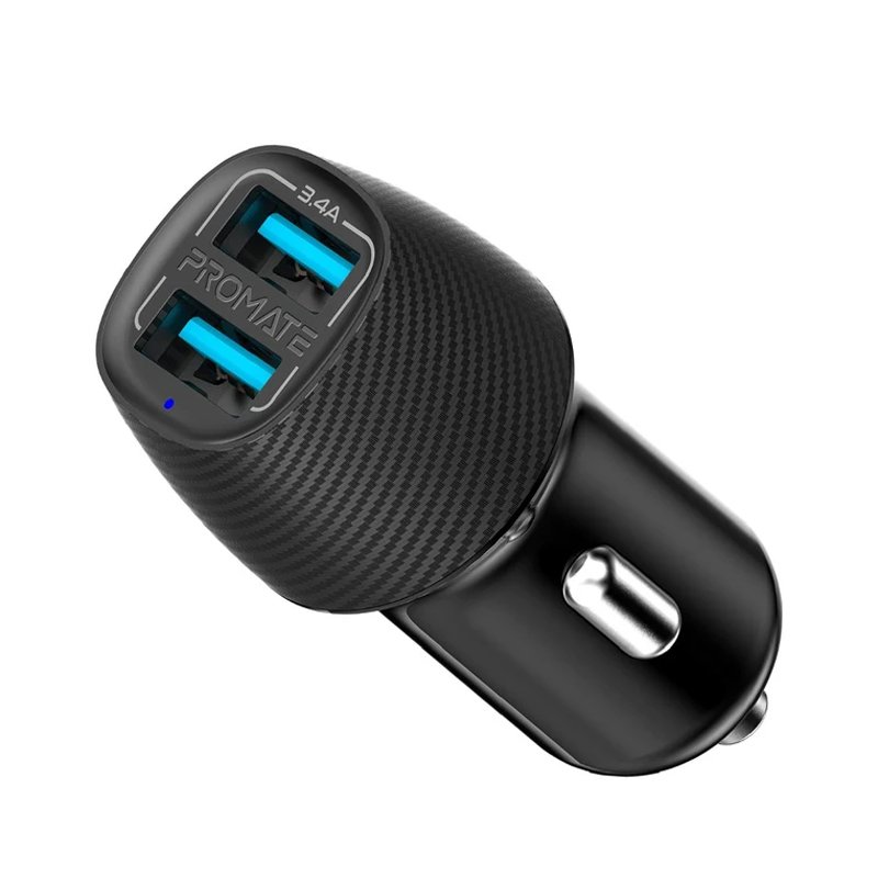 ⁦PROMATE VOLTRIP DUO 3.4A DUAL USB PORT CAR CHARGER⁩ - الصورة ⁦1⁩
