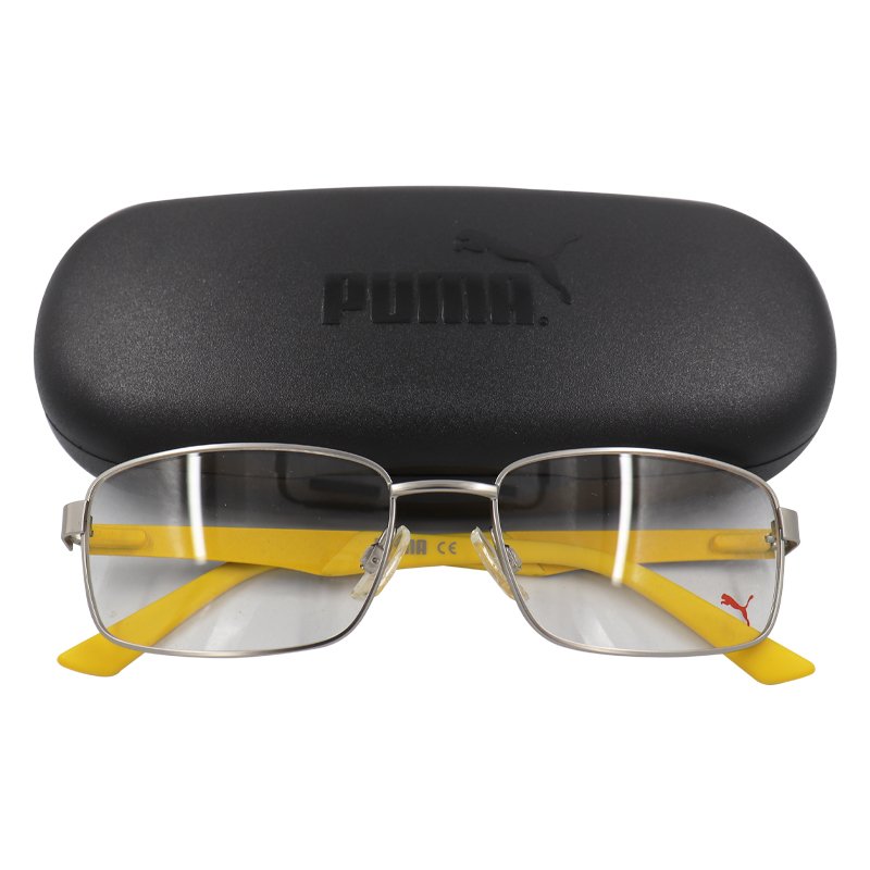 ⁦PUMA PE00120 001 54 SILVER YELLOW FRAME⁩ - الصورة ⁦1⁩