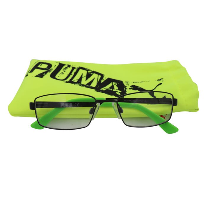 ⁦PUMA PJ00120 001 49 BLACK GREEN FRAME⁩ - الصورة ⁦1⁩