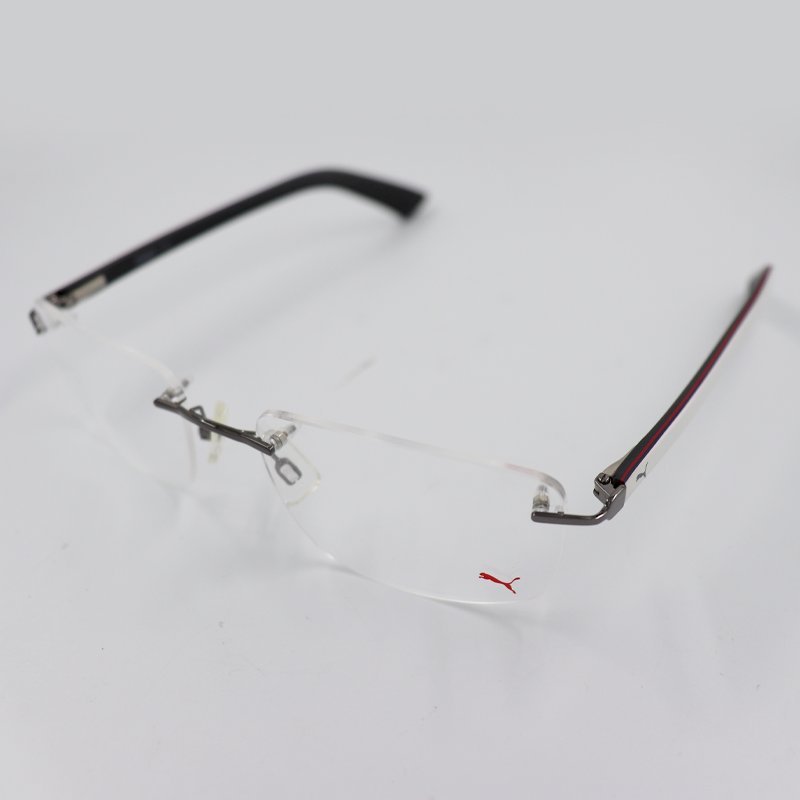 ⁦PUMA PU00290 004 56 GUNMETAL WHITE FRAME⁩ - الصورة ⁦2⁩