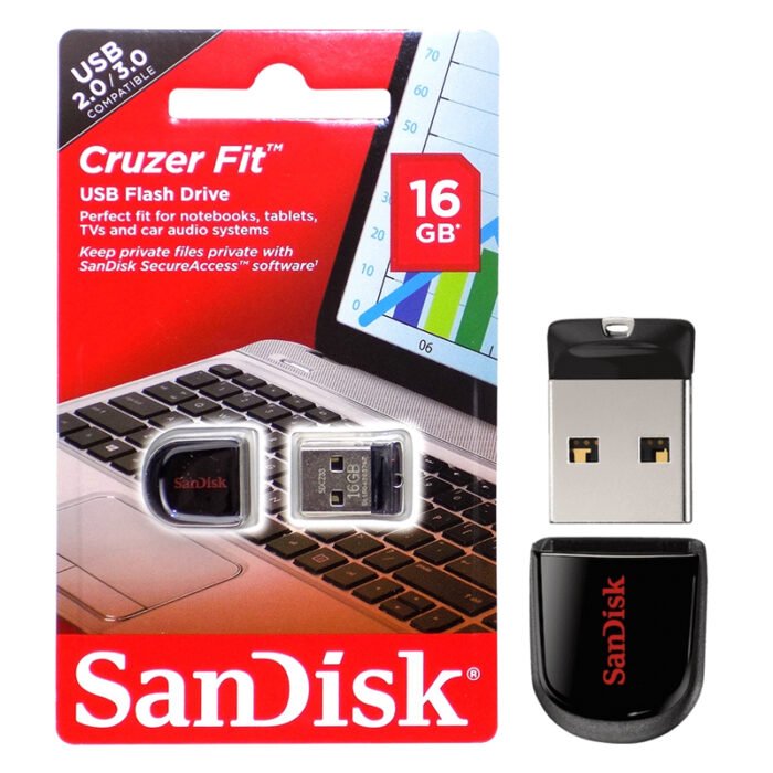 ⁦SANDISK CRUZER FIT 16 GB⁩ - الصورة ⁦1⁩