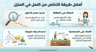 أفضل طريقة للتخلص من النمل في المنزل
