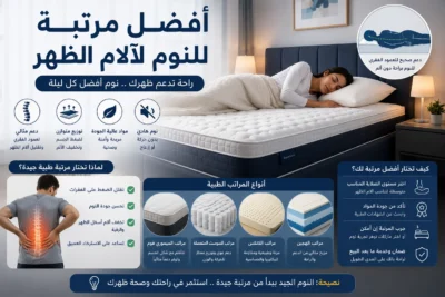أفضل مرتبة للنوم لآلام الظهر: دليل شامل علمي وعملي لعام 2026