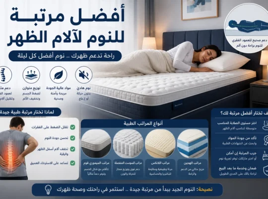 أفضل مرتبة للنوم لآلام الظهر: دليل شامل علمي وعملي لعام 2026