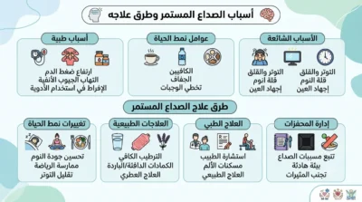 أسباب الصداع المستمر وطرق علاجه