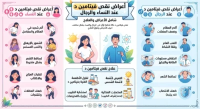 أعراض نقص فيتامين د عند النساء والرجال